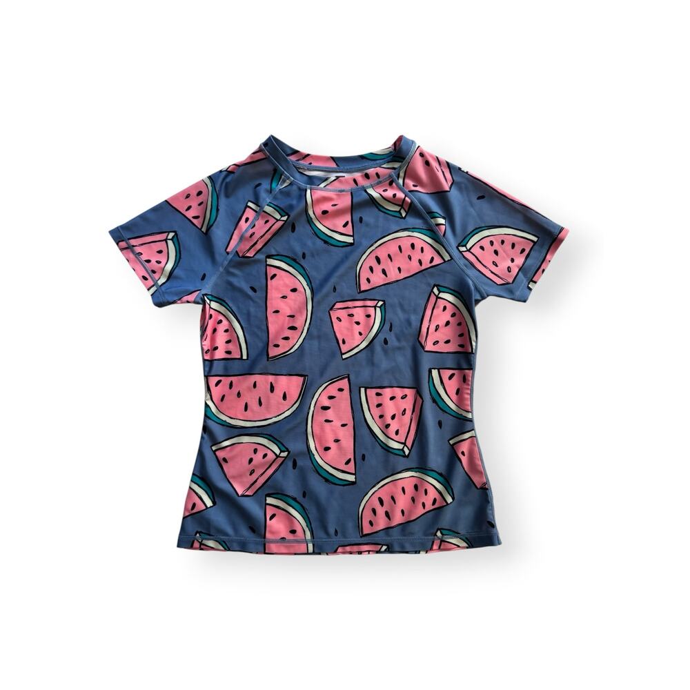 Tea Collection watermelon swim rash guard